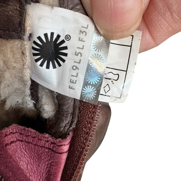 UGG Kesey Chestnut Lace Up Wool Lined Waterproof Boots Sz 7.5 - Picture 13 of 16